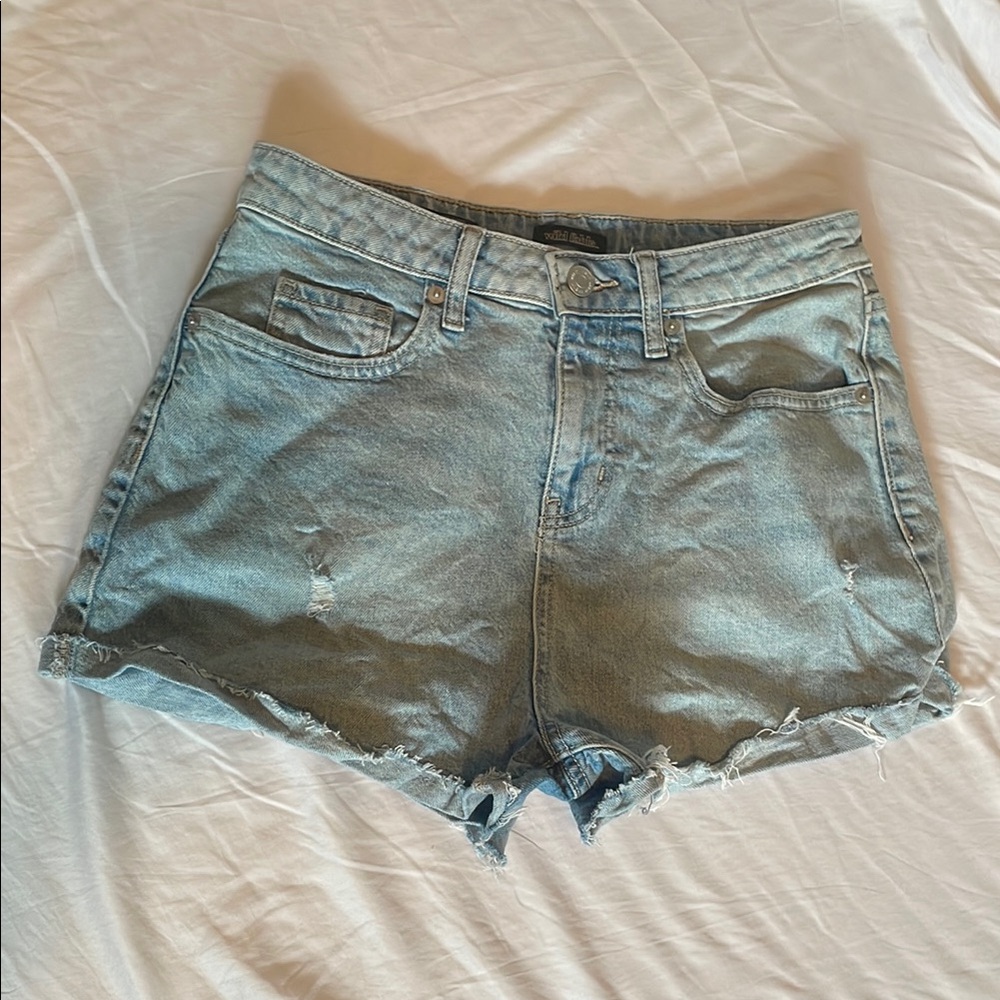 Wild Fable Blue Jean Shorts Distressed Frayed Hem